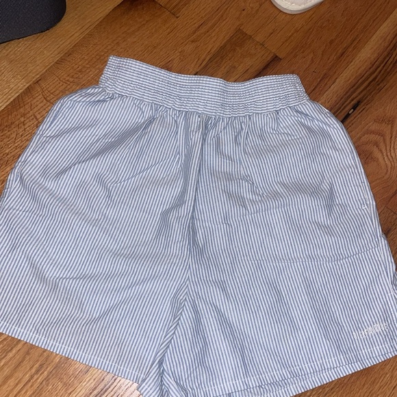 DJERF AVENUE Breezy Shorts Blue Stripe 100% Cotton - Picture 4 of 5